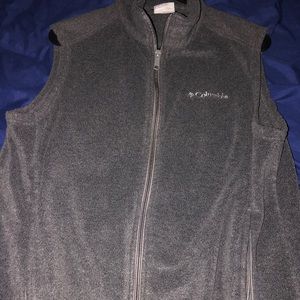 Columbia Fleece Vest Gray High Quality